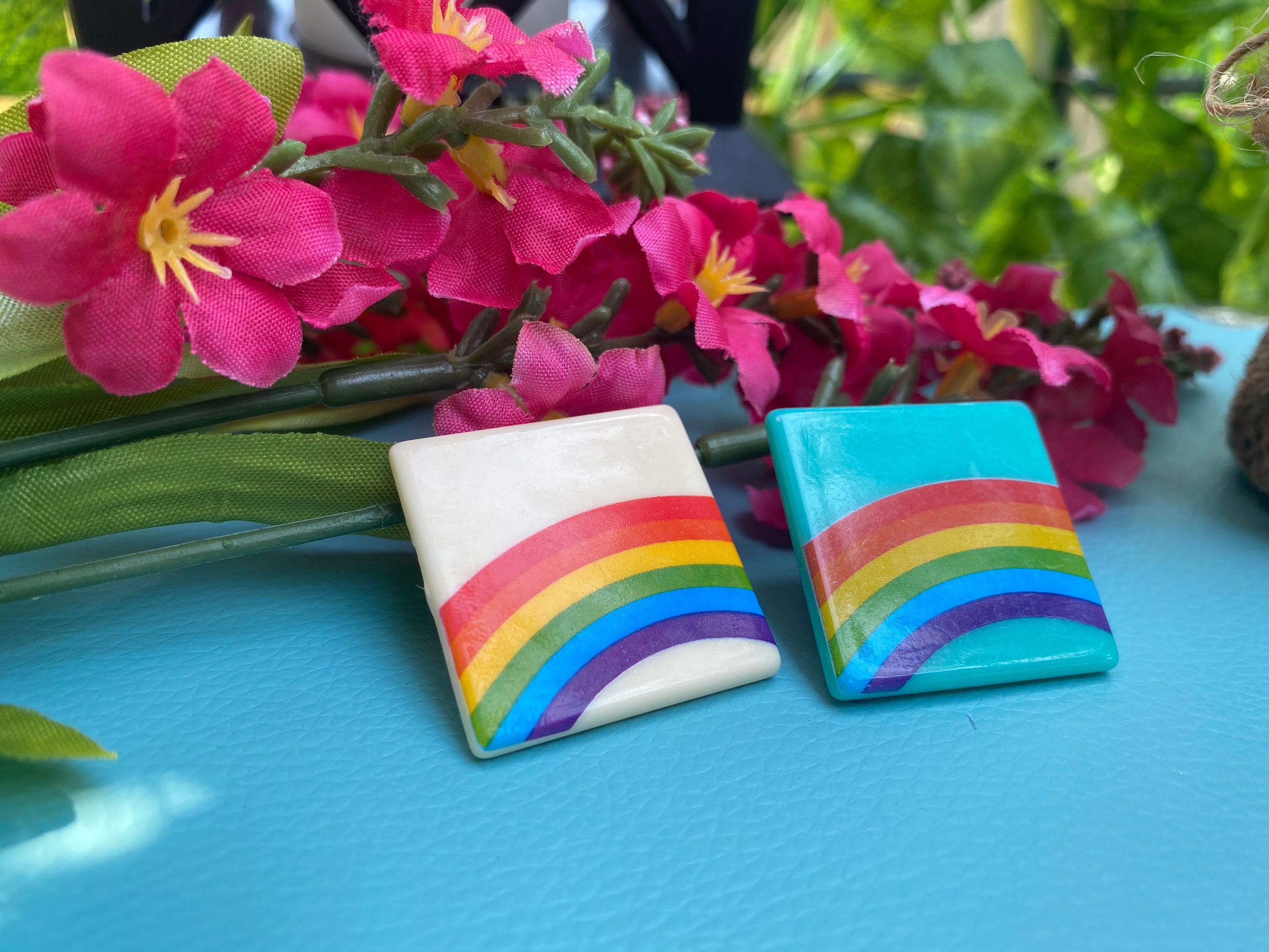 Retro Rainbow Pin Rainbow Pin Vintage Pin Rainbow Etsy