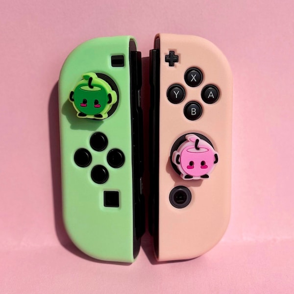 Apple Sprite Thumb Grips for Nintendo Switch // Switch Cute Cozy Gaming Inspired Accessories Gamer Girl Setup