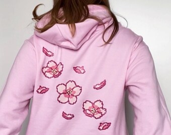Cherry Blossom Hoodie - Etsy Canada Cherry Blossom Hoodie - Etsy Canada