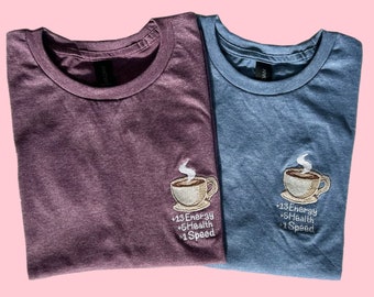 Tea Stats Gaming T-Shirt: Cozy Gamer Girl Tee