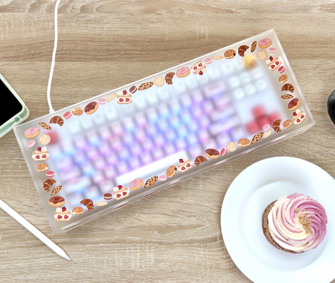 Baked Treats Acrylic Keyboard Cover, Crumb & Cat Protector - Etsy
