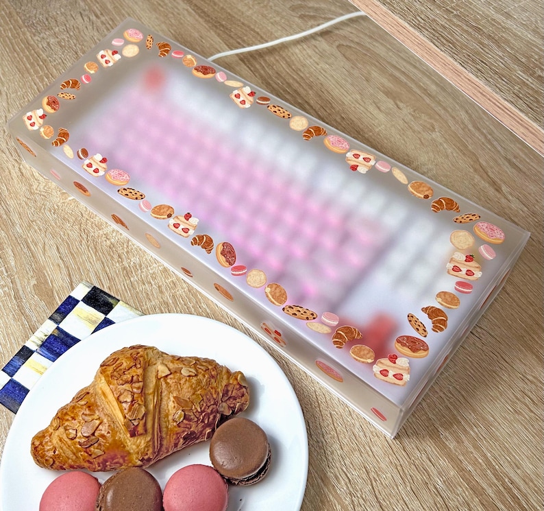 Baked Treats Acrylic Keyboard Cover, Crumb & Cat Protector - Etsy
