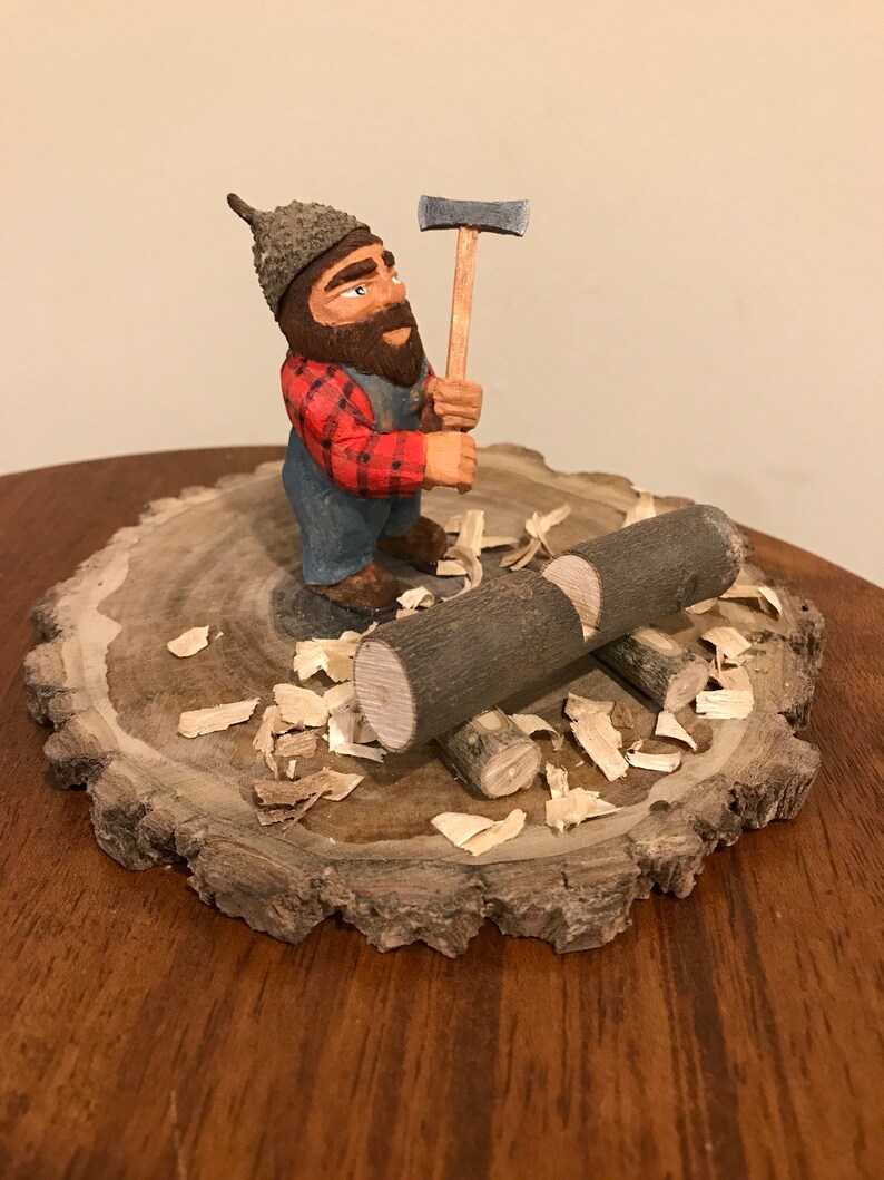 Lumberjack Wood Carving or other scene choose style Etsy