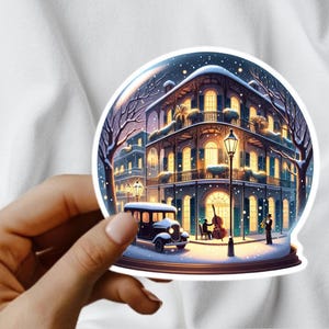 Boule à neige | Hiver | Vacances | autocollant de voyage | Option étanche | La Nouvelle-Orléans