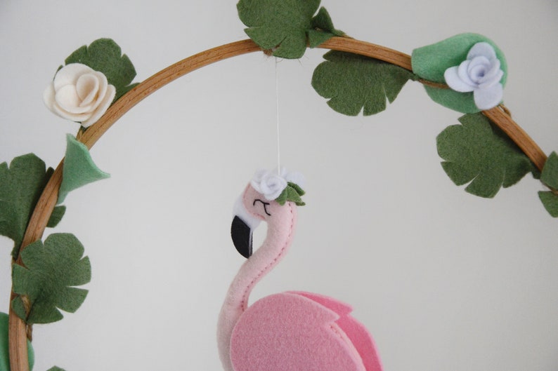Light Pink Flamingo Baby Mobile Pink Flamingo Nursery Decor Etsy