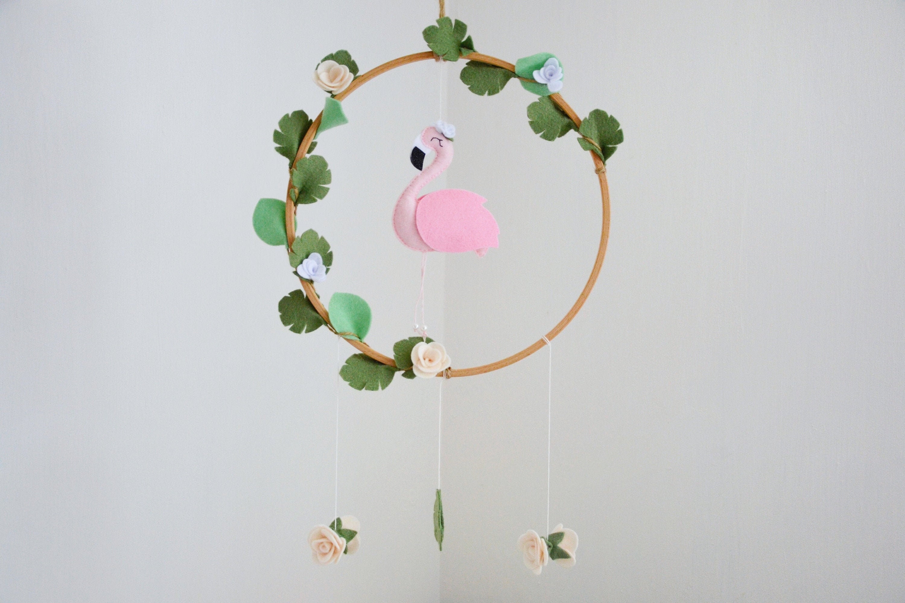 Light Pink Flamingo Baby Mobile Pink Flamingo Nursery Decor Etsy