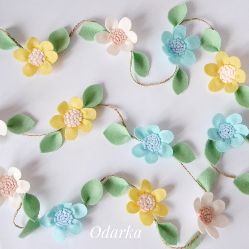 Felt Basket with Flower Garland main image 0