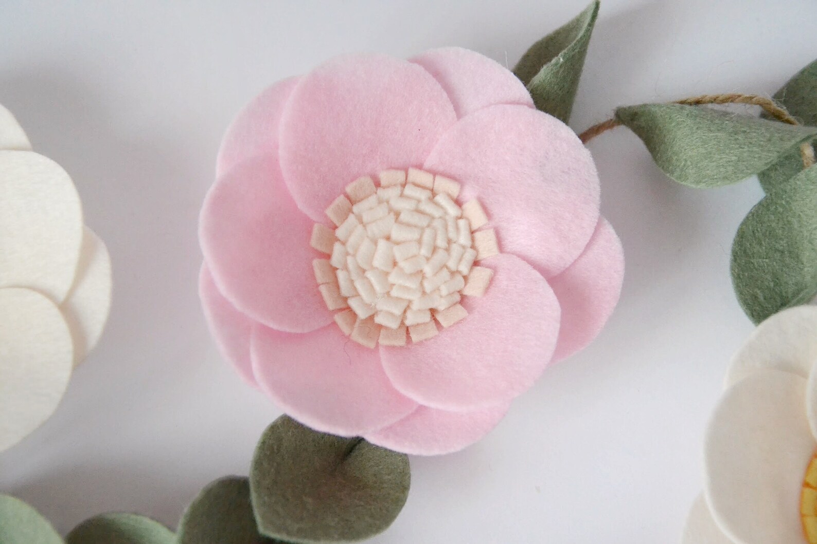 Felt Flower Nursery Garland , Floral Garland, Felt Anemone Garland