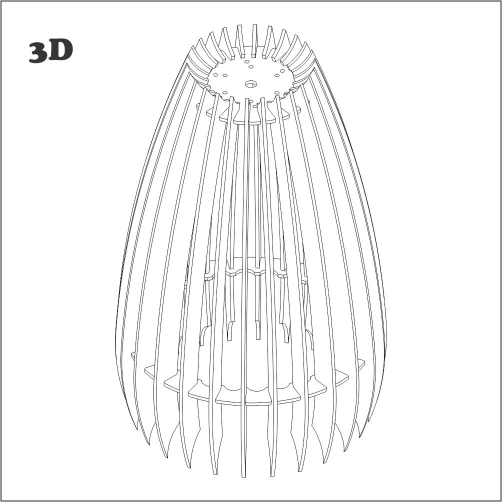 Party Hat Lamp Laser Cut CNC File DXF CDR Etsy