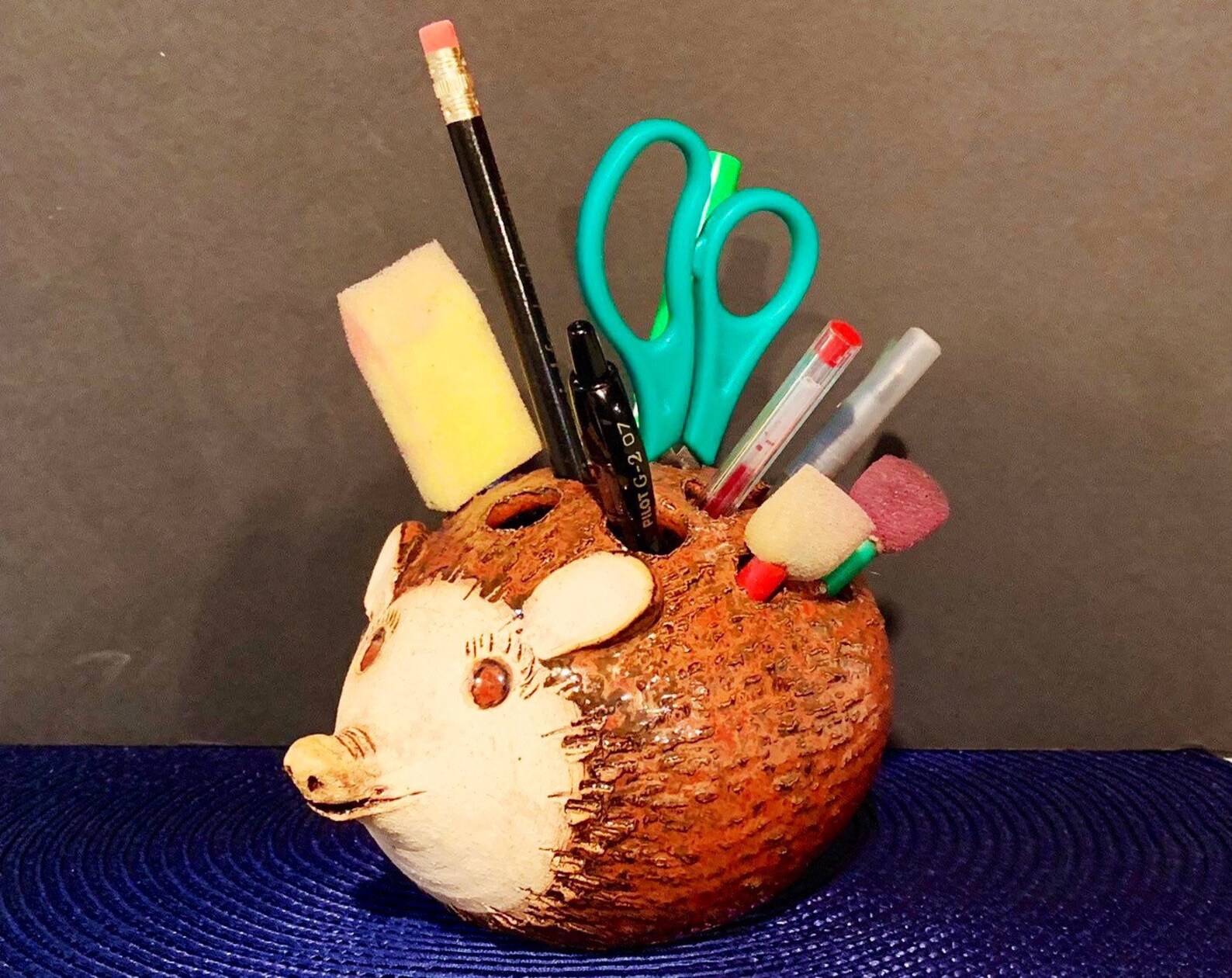 Hedgehog Ceramic Holder for Pencils Brushes and Utencils. Etsy
