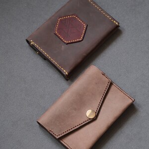 Small leather women&#39;s wallet. leather wallet. crazy horse leather wallet.