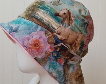 Sun hat jersey sun hat summer hat size 40,45,47,49,51,52,54 cm girls hat ornaments children's hat flowers birds horses tabby lion