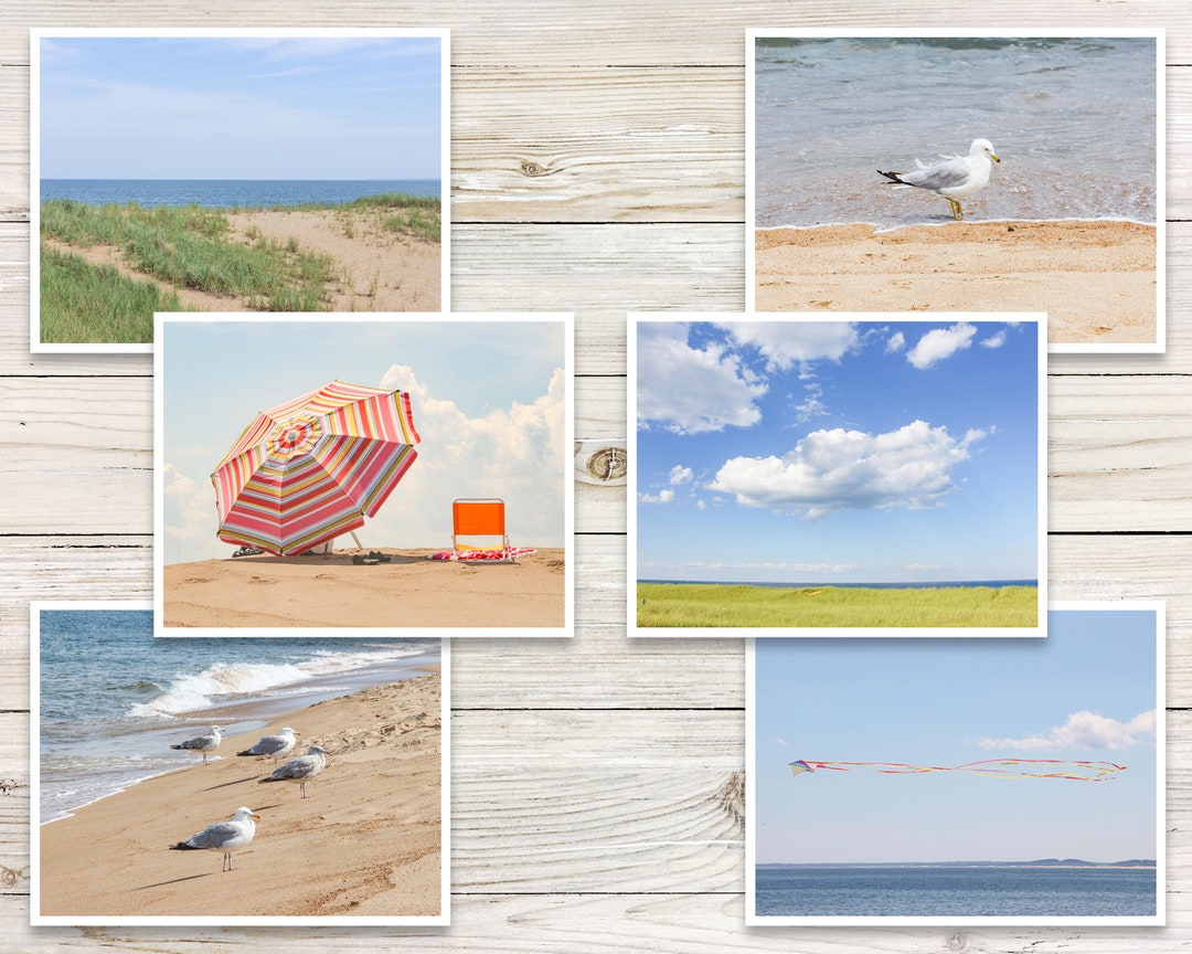 Beach Note Example Beach Note Cards Set of 6 Beach Notecards Photo Note - Etsy.de