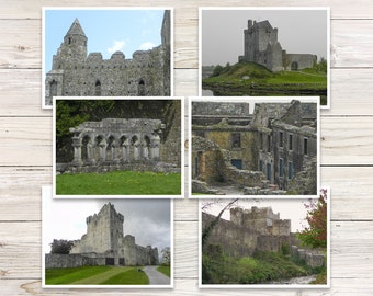 Irish Ruins Photography Note Cards, Travel Stationery (Set of 6)