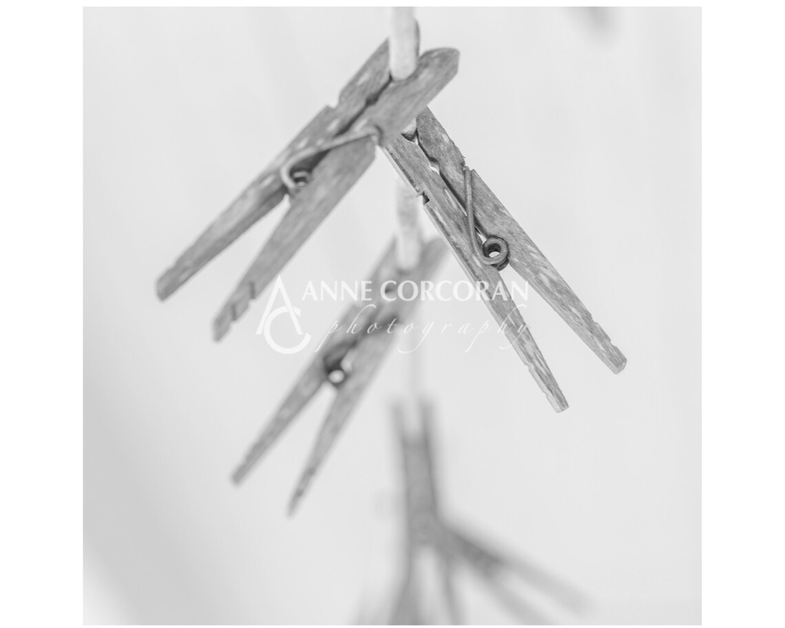 Weathered Clothespins Photo Printable Set, Rustic Laundry Room Decor ...