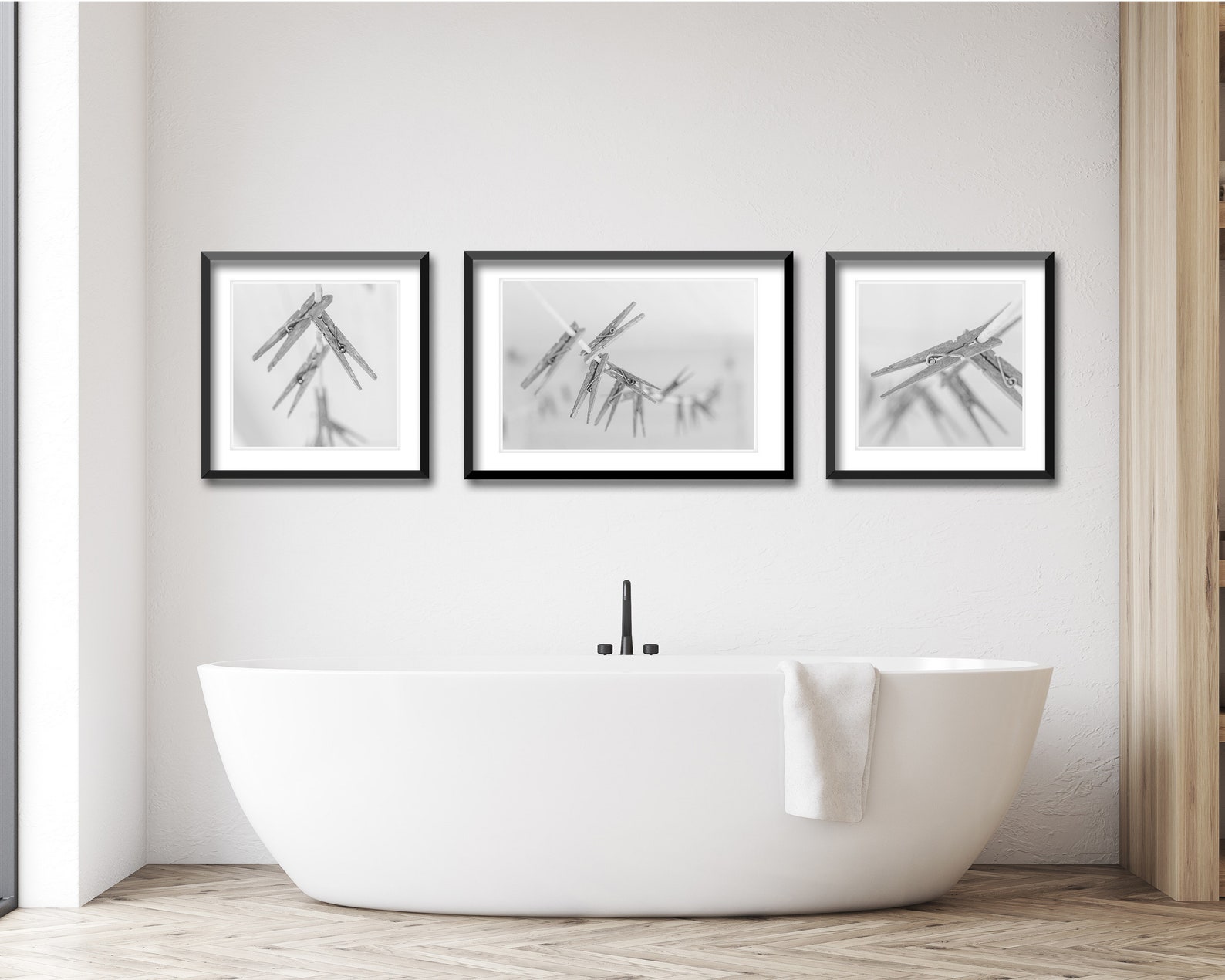 Weathered Clothespins Photo Printable Set, Rustic Laundry Room Decor ...