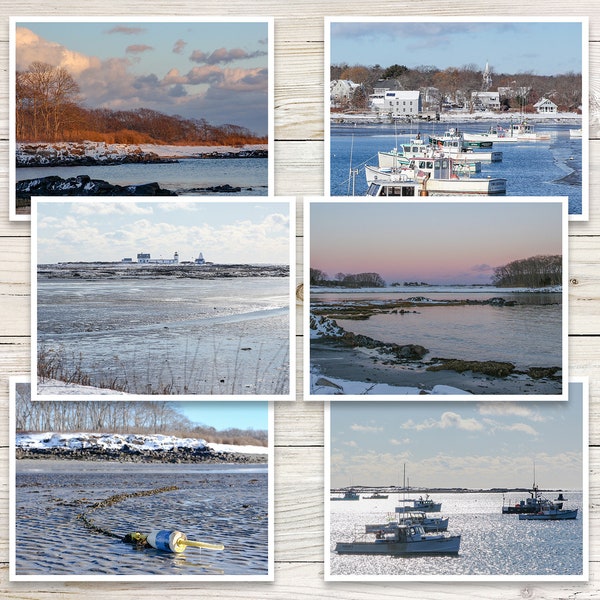 Maine Coast Note Cards (Set of 6), Photo Note Card Set, Blank Note Cards with Envelopes; Maine Note Cards; Coastal Cards