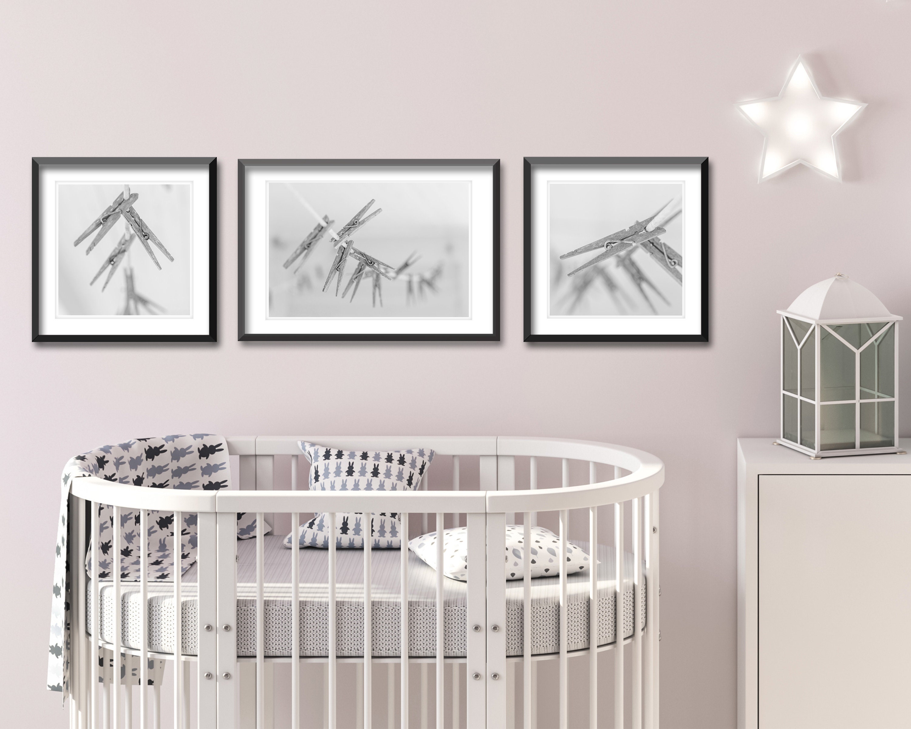 Weathered Clothespins Photo Printable Set, Rustic Laundry Room Decor ...