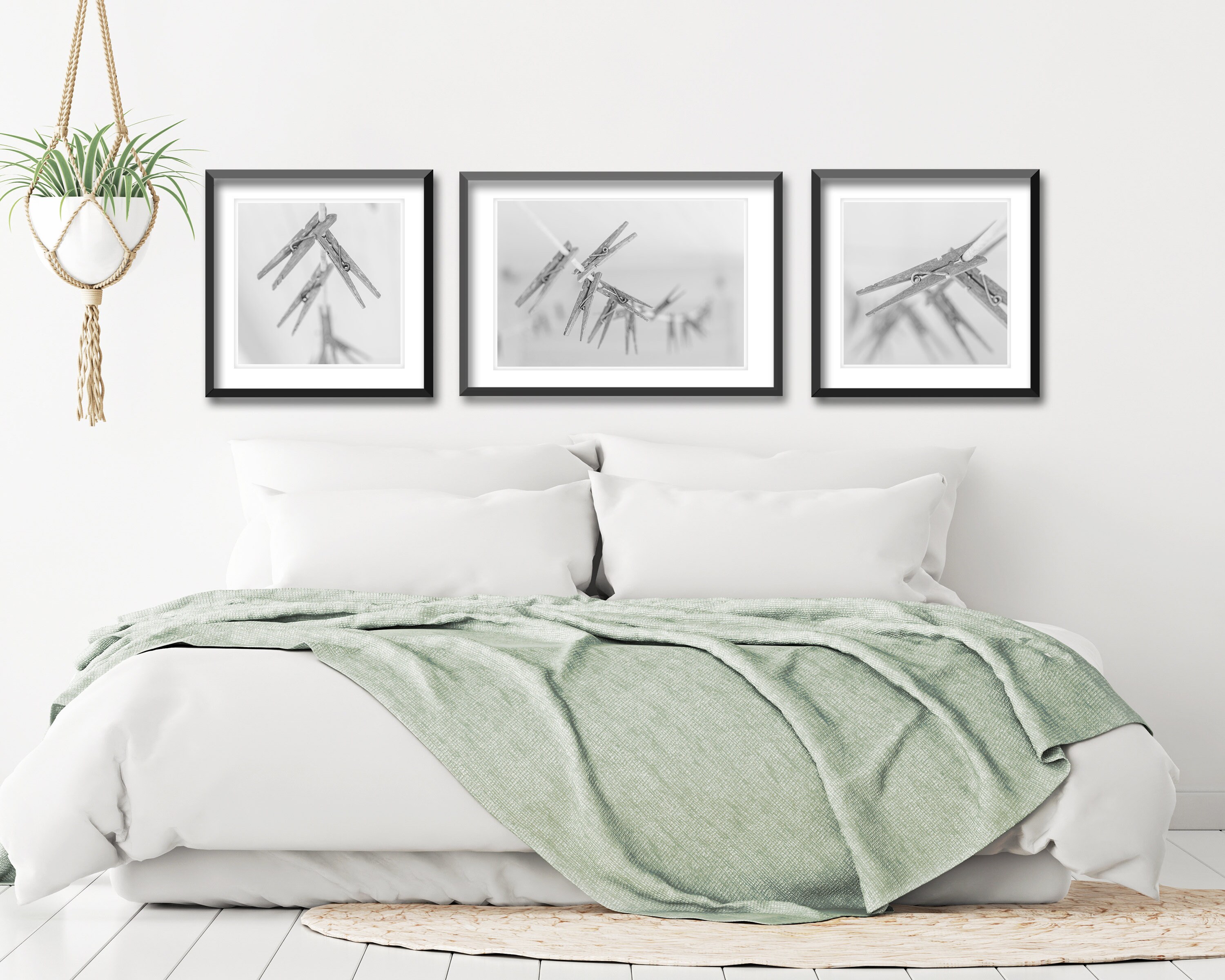 Weathered Clothespins Photo Printable Set, Rustic Laundry Room Decor ...