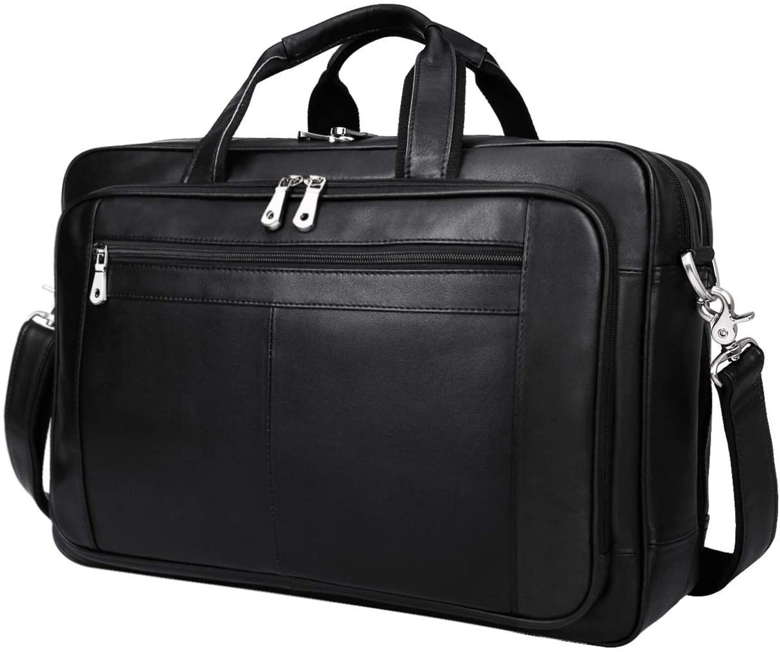 Mallette Cuir Italien Time Resistance - Sac Ordinateur Portable Fait Main, Cuir Pleine Fleur, Cognac