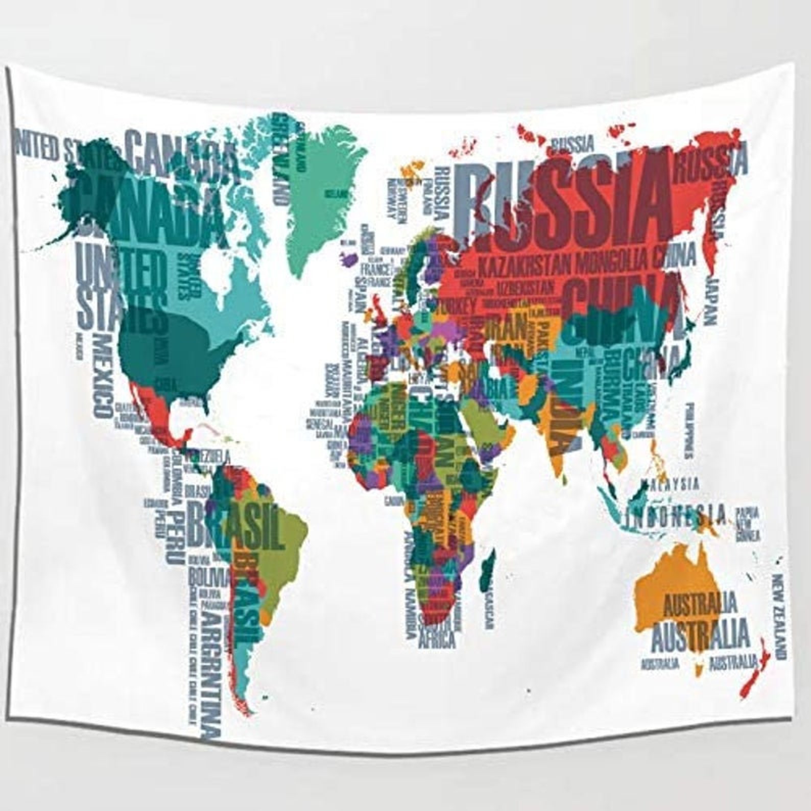Tapestry World Map Wall Hanging Indian Tapestry for Wall Art | Etsy