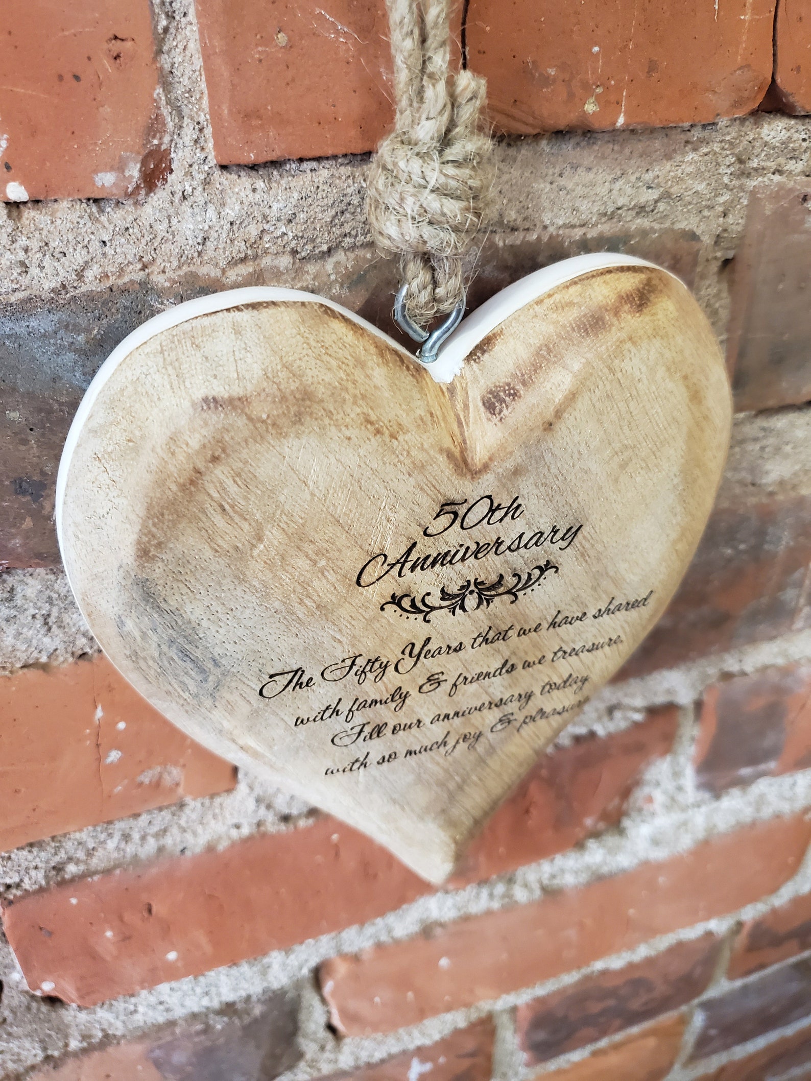 Personalized Wood Heart With White Edge Ornament Customized Etsy