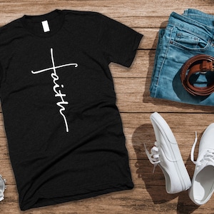 Script Faith | Cross - Bella+Canvas T-shirt