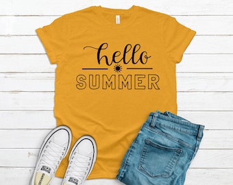 Hola Verano - Bella+Camiseta Canvas