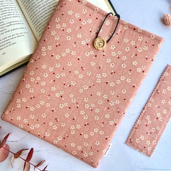 Preciosa funda libro para San Valentín con marcapáginas a juego, Práctica y útil regalo para àvidos lectores, regalo para ella