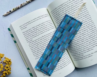 Handmade Fabric Bookmark for books journal, Teacher Thank You Gift, Cute Gift for any Book Lover, Striped Pattern Bookmark for Bookworm