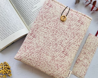 Manuscrito Bolsa literaria, Regalo para lectora, Marcapágina y funda libro hecho a mano, Accesorio para lector, Club de lectura