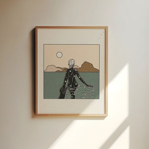 Volg mij || Kunstdruk || Vintage geïnspireerde kunst || Inspirerende kunst || Boho-kunstafdruk
