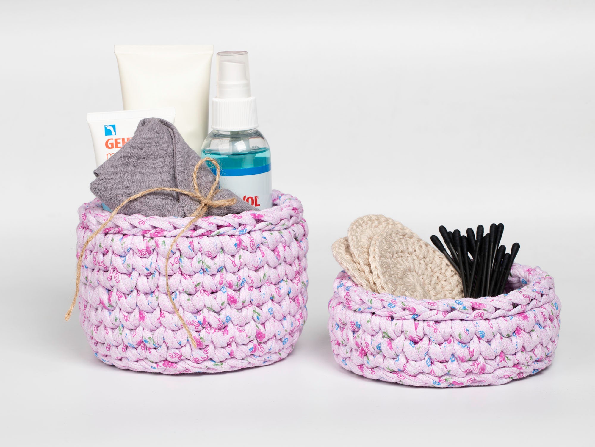 Makeup Organizer Storage Basket Set of 2 Wicker Basket Etsy