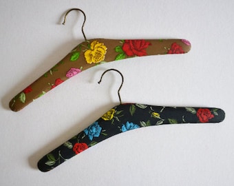Mid-century ironing board with roses, colorful, plastic, metal, brass, gift for rose lovers, vintage ironing board, MCM vintage accessory, hallway wardrobe, interior, 1950s