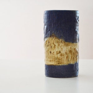 Steuler Ceramic Mid Century Vase Ceramic brown beige rectangular natural simple Boho Bohemian Scandinavian handmade Heiner Balzar