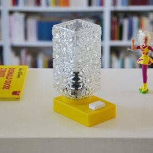 1970s table lamp funky bedside lamp vintage yellow 70s seventies table lamp gift Seventies interior lamp Atomic Age Space Age