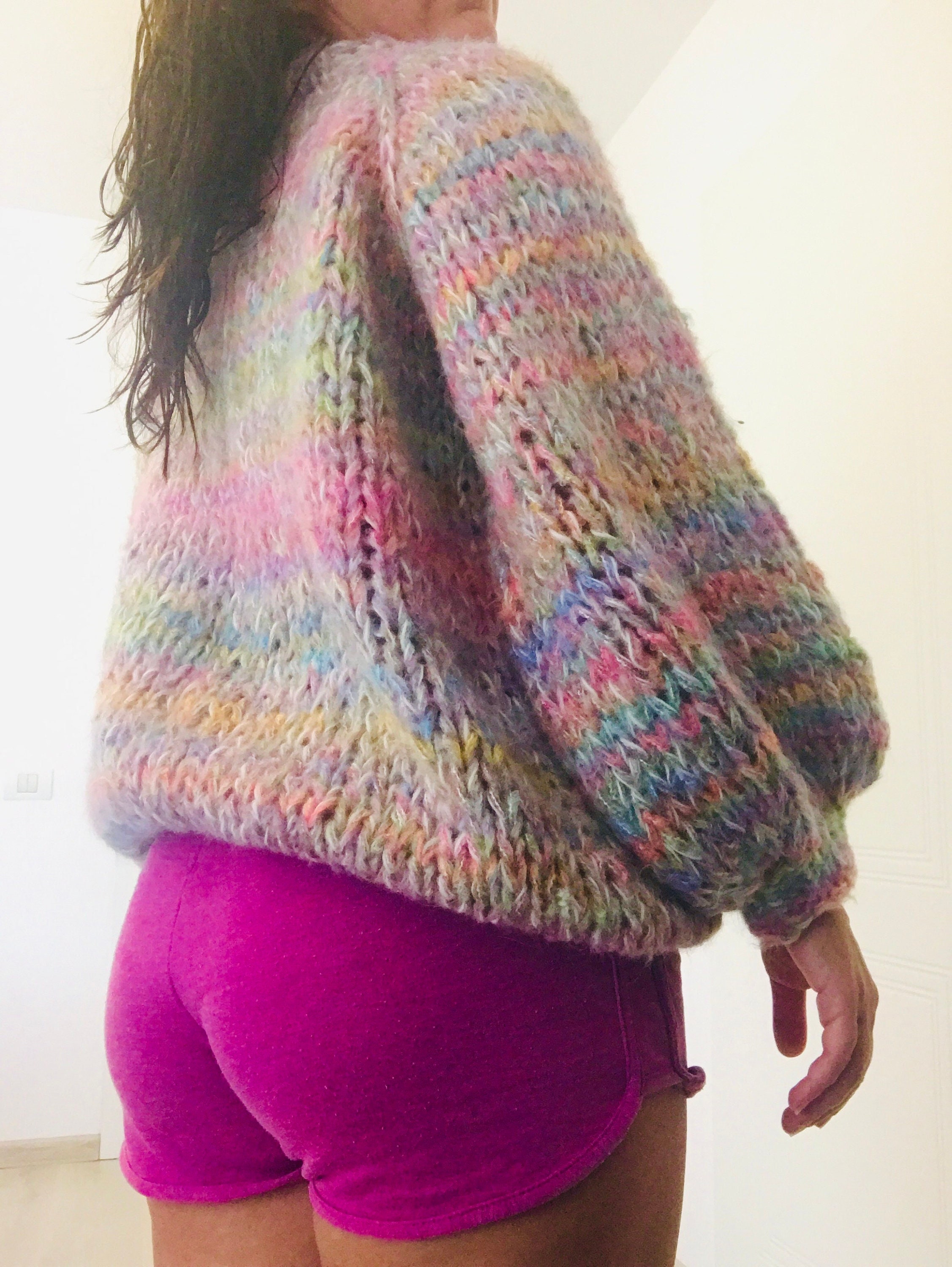chunky rainbow sweater