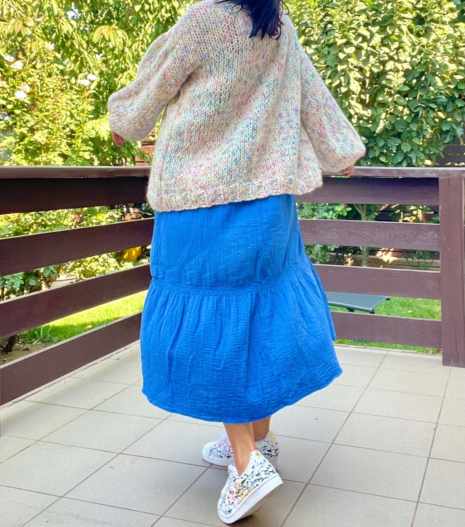 Pastel Bloom Oversized Cardigan
