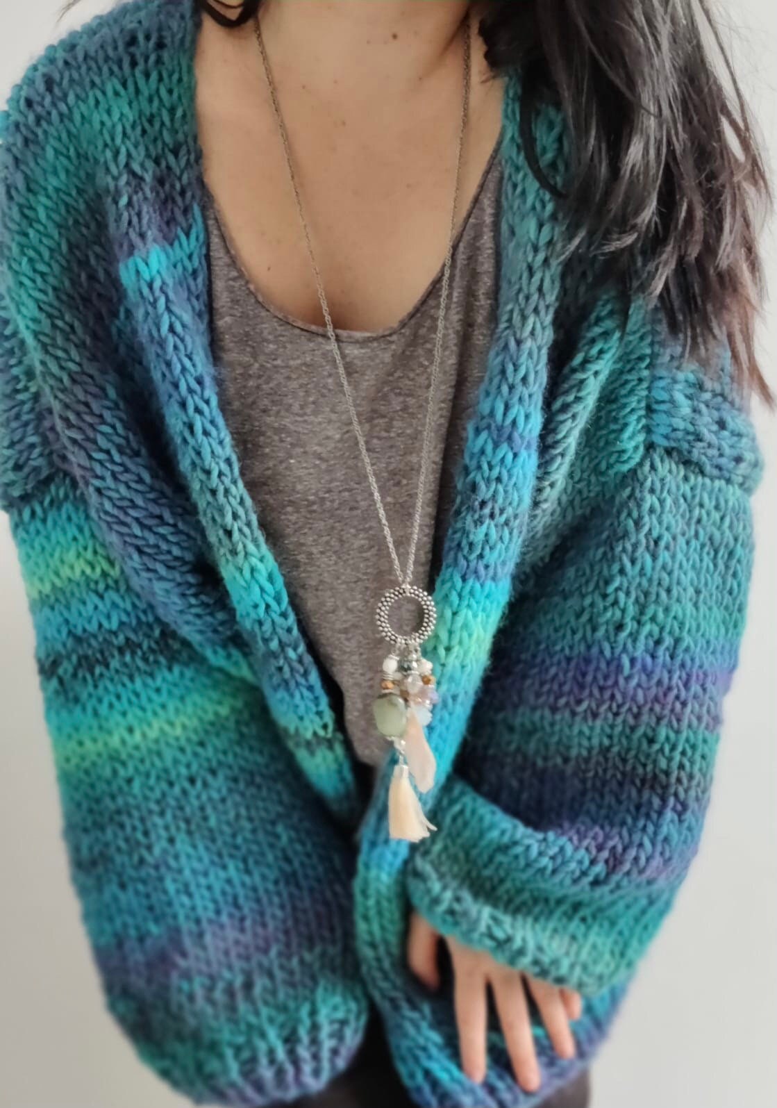 turquoise cardigan sweater