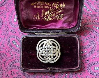 1990s Silber keltische Knoten Brosche von Kit Heath.