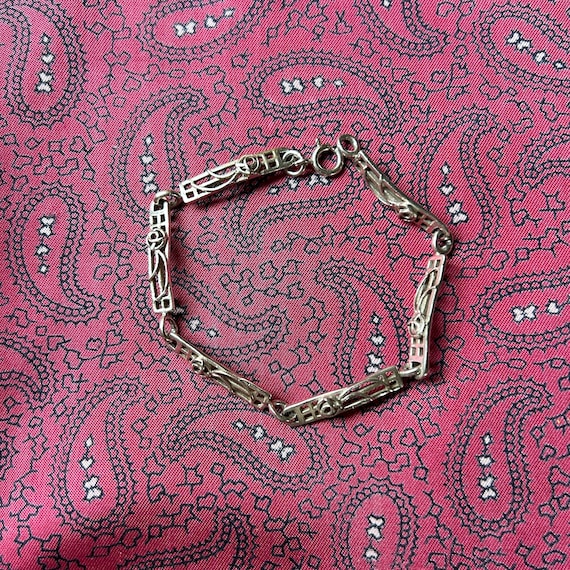 Vintage sterling silver bracelet in a Charles Ren… - image 1