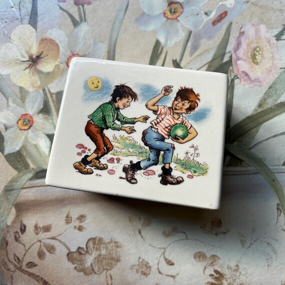 Vintage 1970s Ceramic Money Box by R. Moss Ltd., With the Name