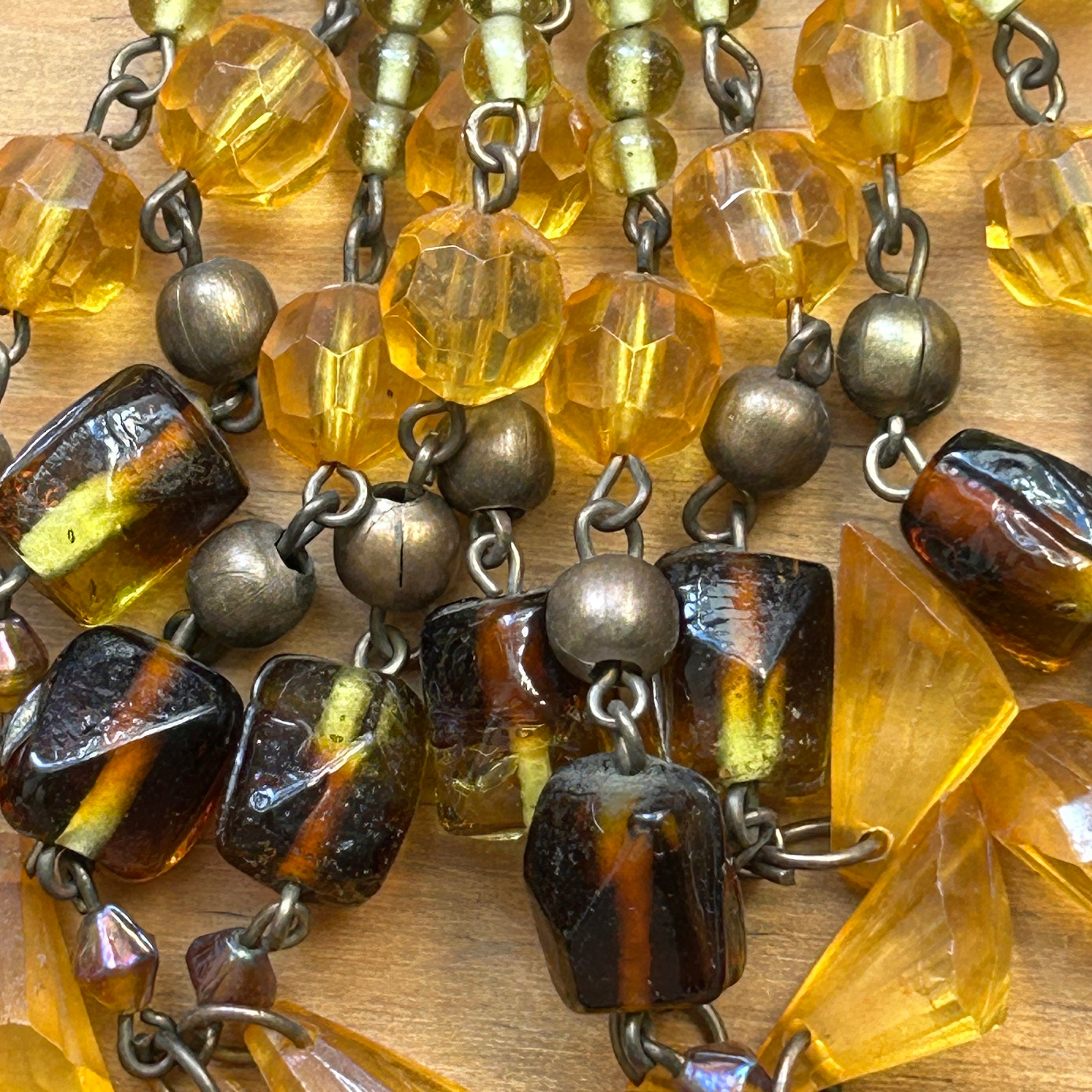 Glorious Statement Vintage Chunky Glass Beaded Necklace. - Etsy