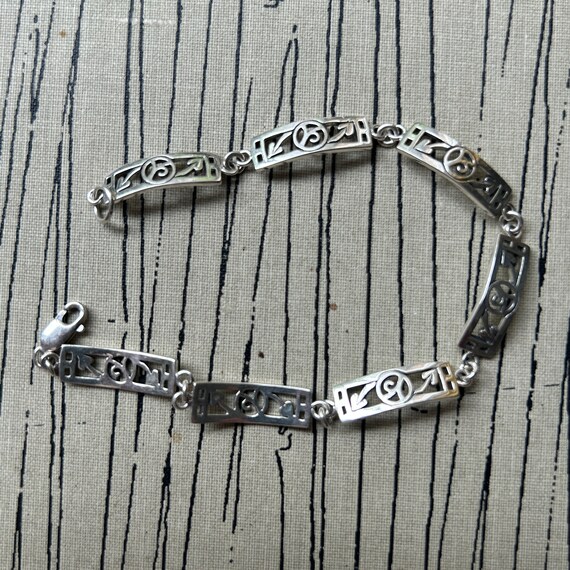 Vintage silver bracelet in a Rennie Mackintosh in… - image 2