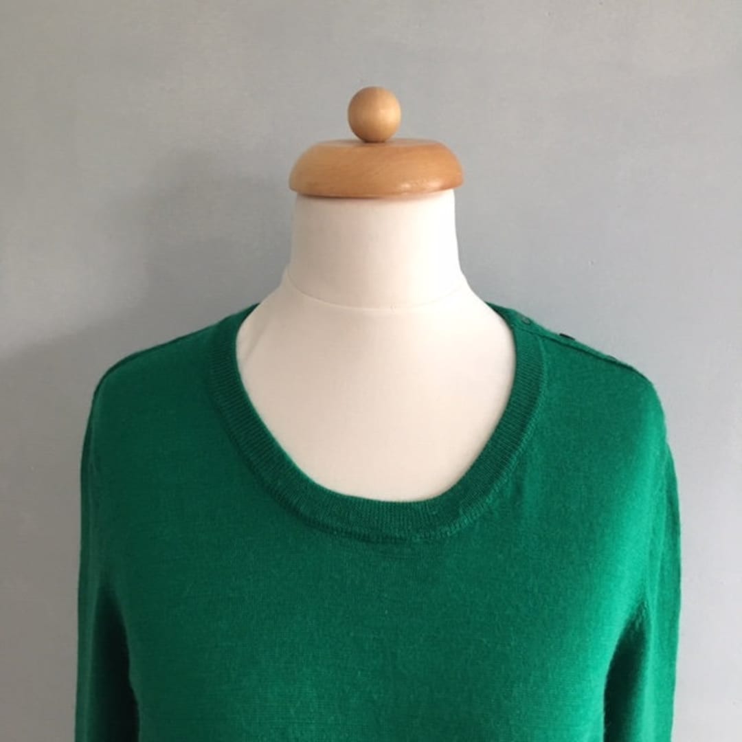 Vintage Pea Green Merino Wool Jumper. Size S. - Etsy