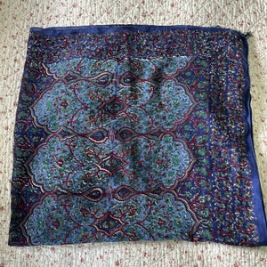Bufanda de algodón floral con estampado de bloques indio vintage de Anokhi. imagen 7