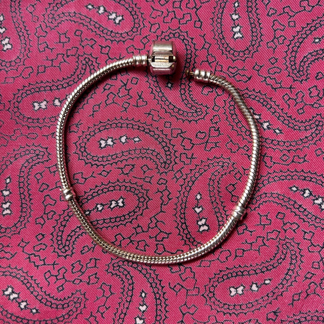 Vintage Sterling Silver Snake Chain Charm Bracelet. 12.25g. - Etsy