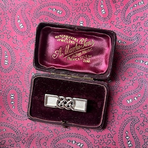 Vintage silver Celtic bar brooch.