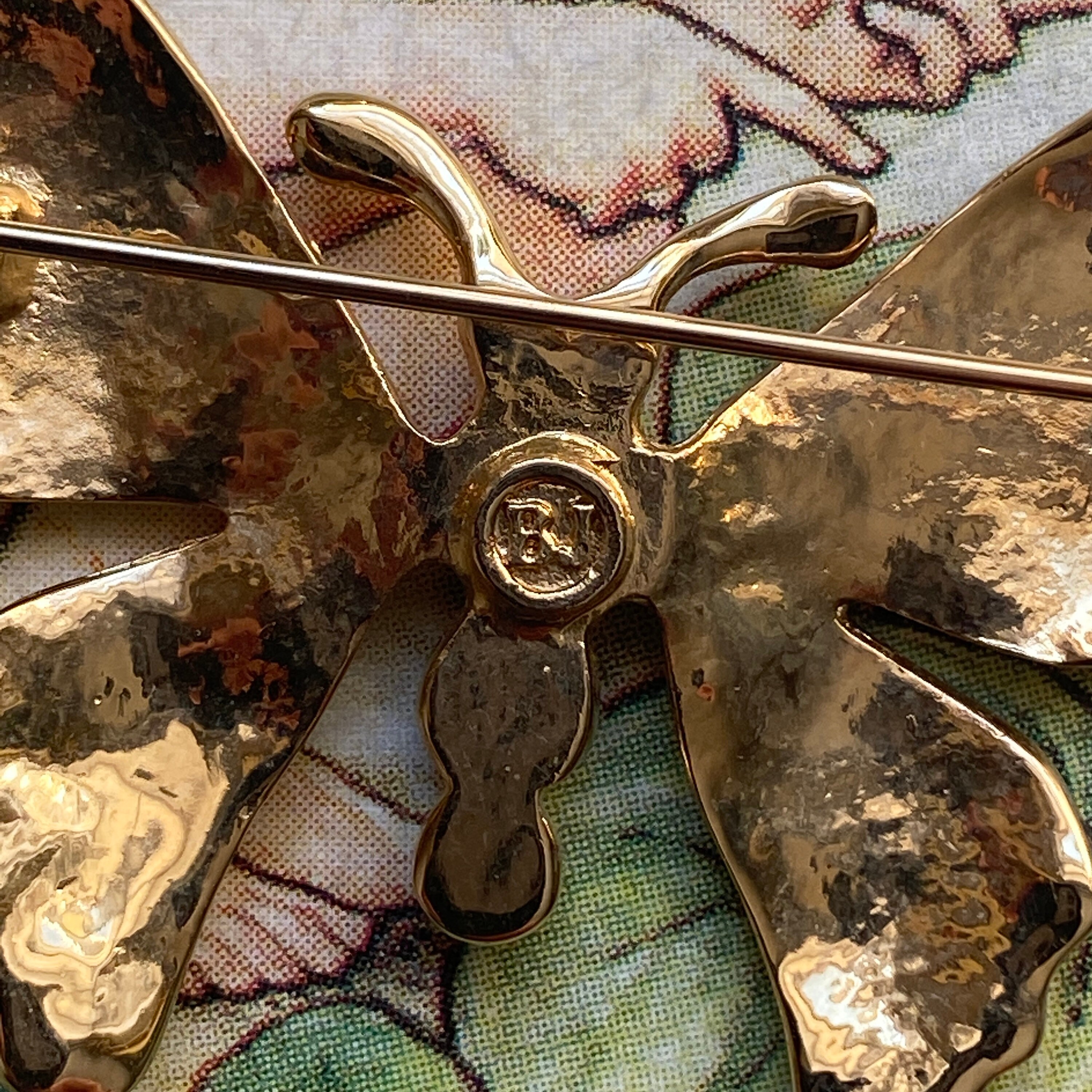 Vintage Enamel, Sparkling Diamanté and Gold Tone Butterfly Brooch by ...