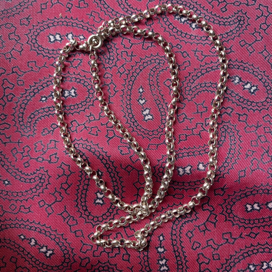 Vintage Sterling Silver Rolo Chain. Weight 8.25g. Etsy